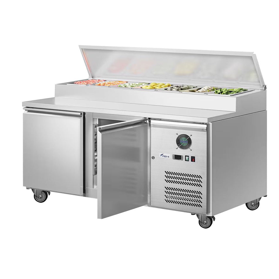 FED - X S/S Two Door Sandwich Counter XSS7C13S2V - Commercial Kitchen Appliances
