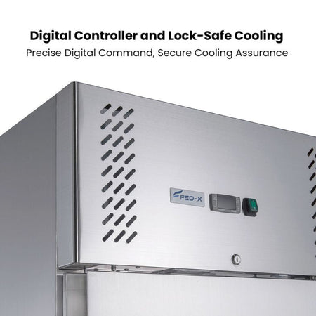 FED - X S/S Two Door Upright Freezer XURF650S1V - Commercial Kitchen Appliances