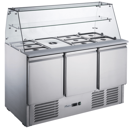 FED-X XS903GC salad prep fridge — Dixell digital controller close-up