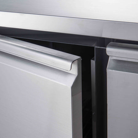 FED - X Three Door Salad Prep Fridge With Marble Top XGNS1300E - Commercial Kitchen Appliances