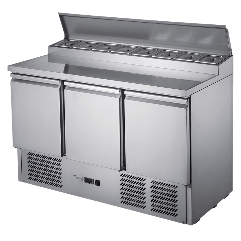 FED - X Three Door Salad Prep Fridge XGNS1300D - Commercial Kitchen Appliances