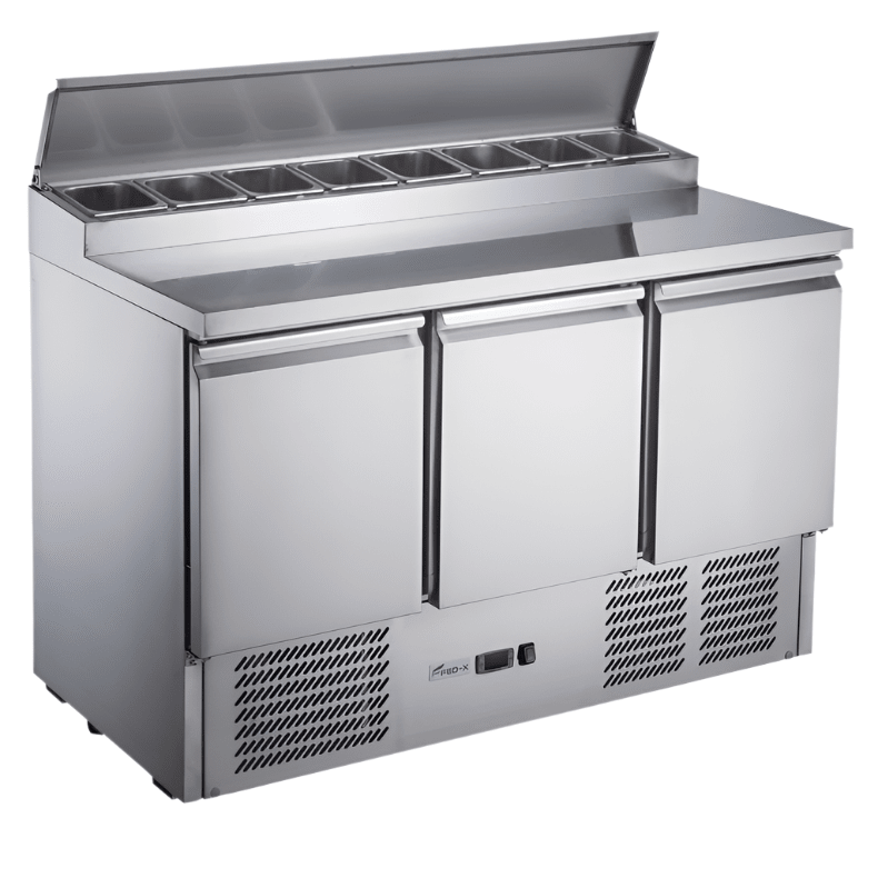 FED - X Three Door Salad Prep Fridge XGNS1300D - Commercial Kitchen Appliances