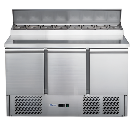 FED-X Three Door Salad Prep Fridge XGNS1300D - XGNS1300D