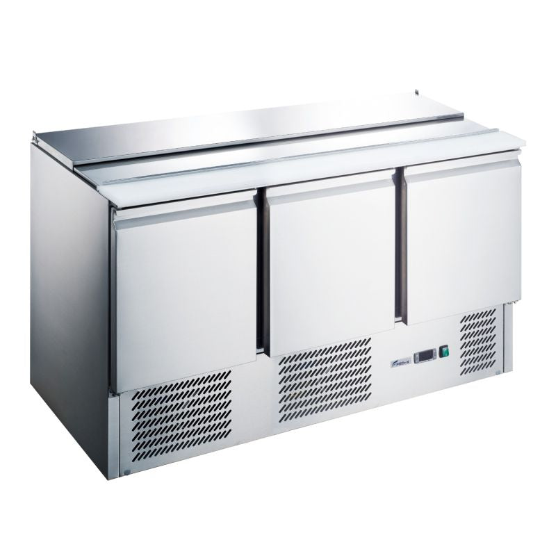 FED-X Three Door Salad Prep Fridge XGNS1300S - XGNS1300S
