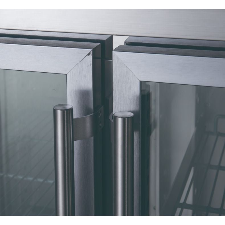 FED - X Three Glass Door Bench Fridge XUB6C18G3V - Commercial Kitchen Appliances