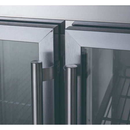 FED - X Three Glass Door Bench Fridge XUB7C18G3V - Commercial Kitchen Appliances
