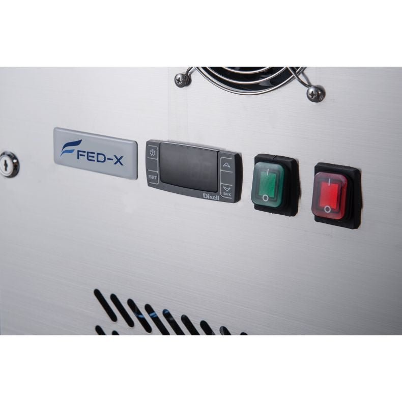 FED - X Three Glass Door Bench Fridge XUB7C18G3V - Commercial Kitchen Appliances