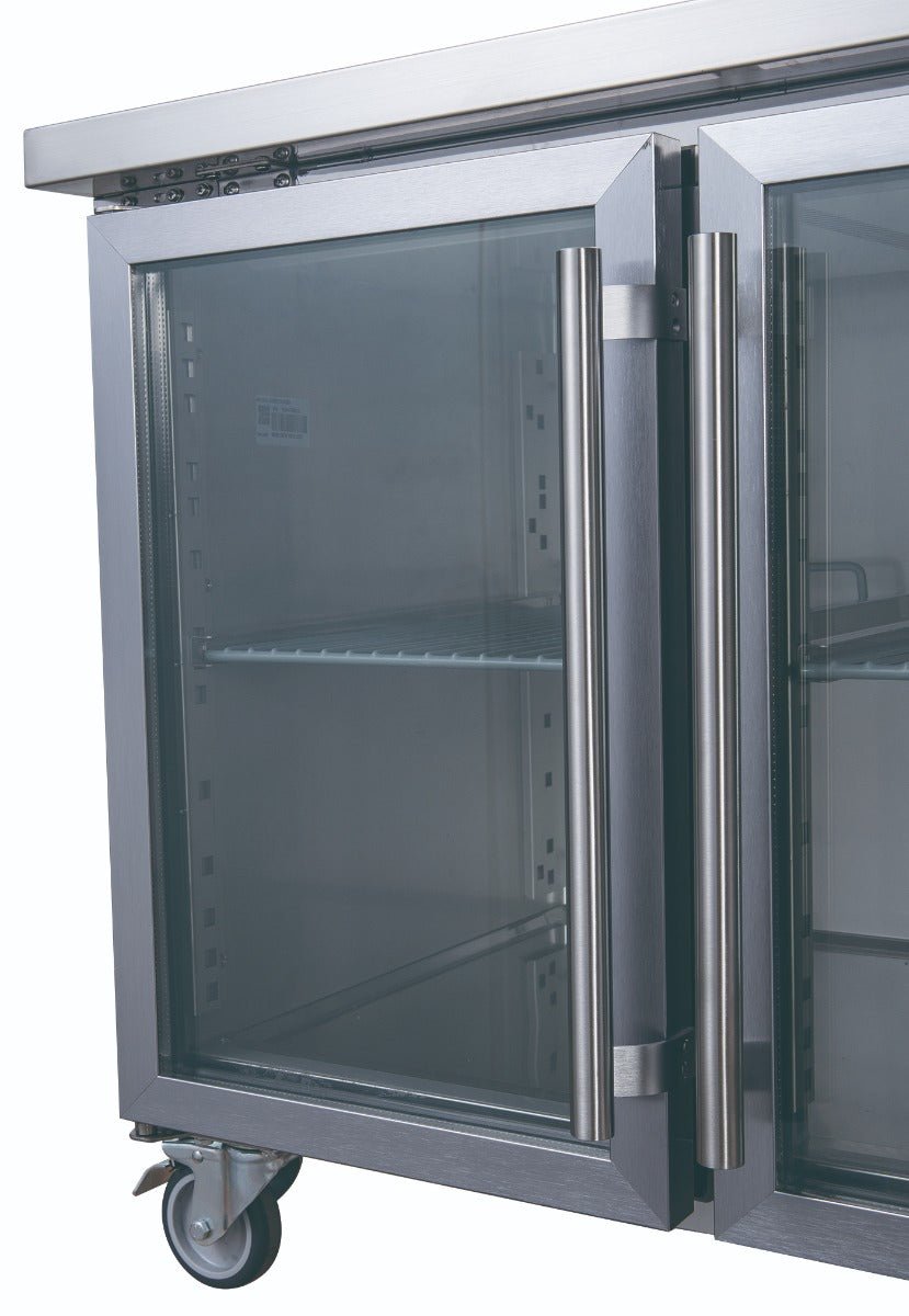 FED - X Three Glass Door Bench Fridge XUB7C18G3V - Commercial Kitchen Appliances