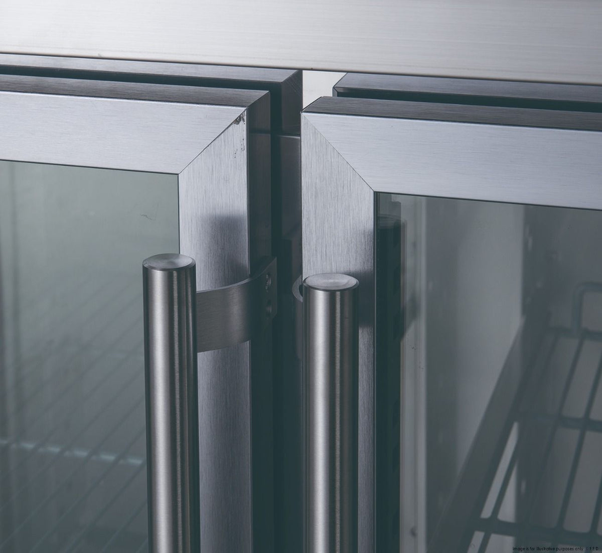 FED - X Two Glass Door Bench Fridge XUB6C13G2V - Commercial Kitchen Appliances