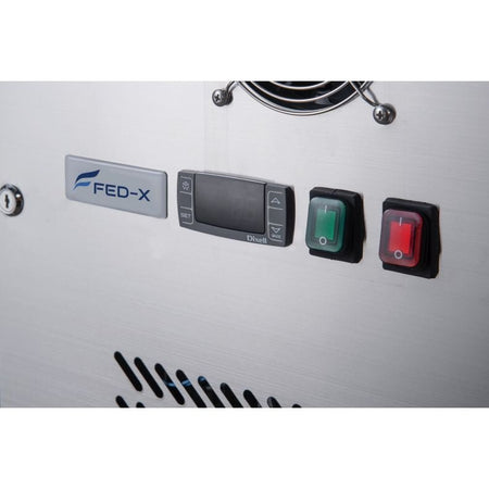 FED - X Two Glass Door Bench Fridge XUB7C13G2V - Commercial Kitchen Appliances