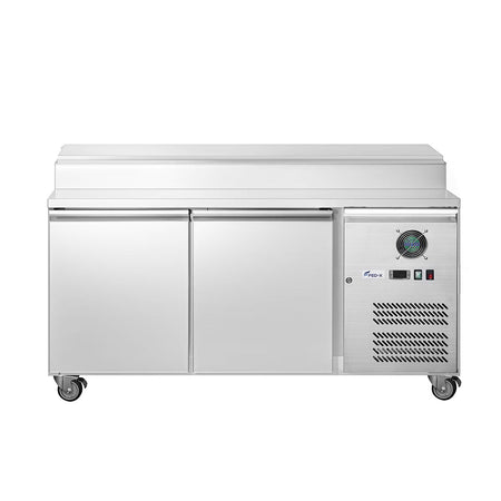 FED-X XSS8C15S2V Stainless Steel Two Door Sandwich & Salad Prep Counter - Commercial Kitchen Appliances