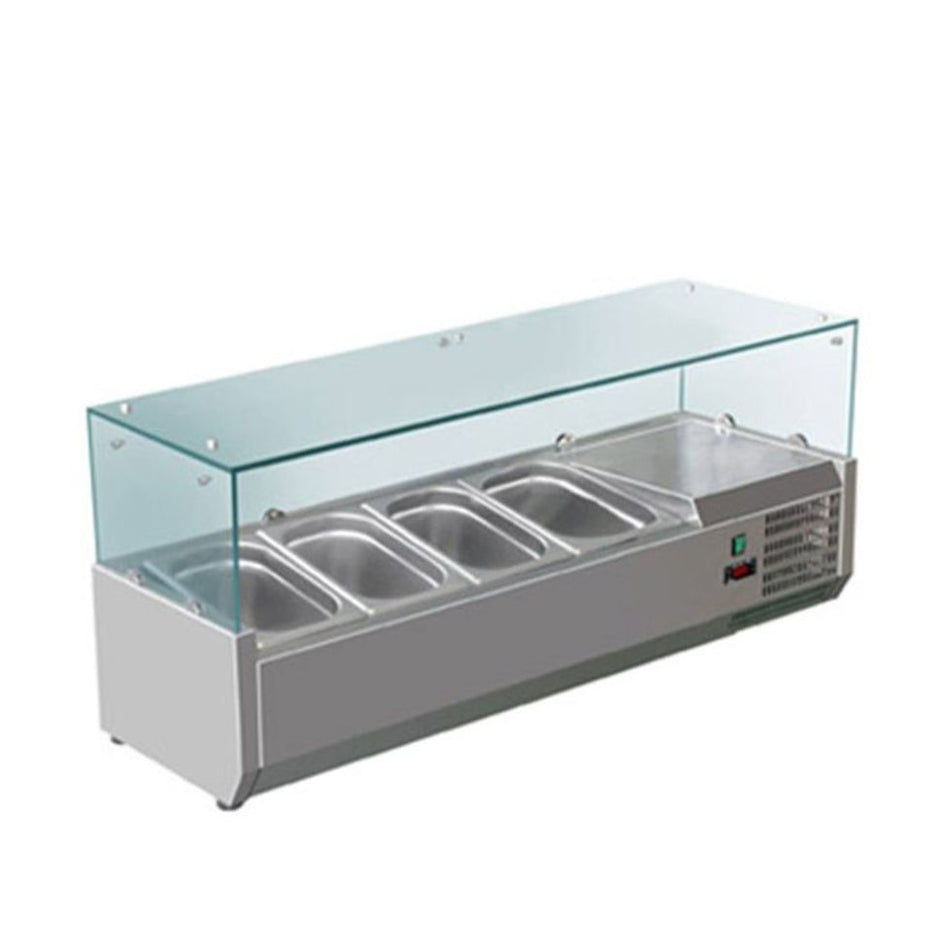 FED-X Flat Glass Salad Bench XVRX1200/380