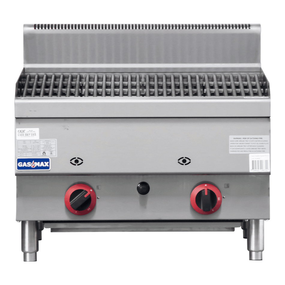 GASMAX Benchtop 2 Burner Chargrill NG 600mm - JUS - TRH60E - Commercial Kitchen Appliances