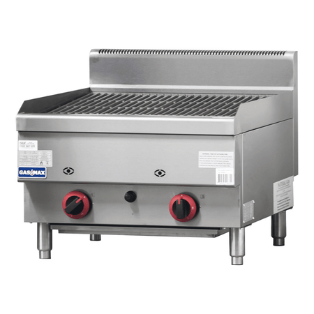 GASMAX Benchtop 2 Burner Chargrill NG 600mm - JUS - TRH60E - Commercial Kitchen Appliances