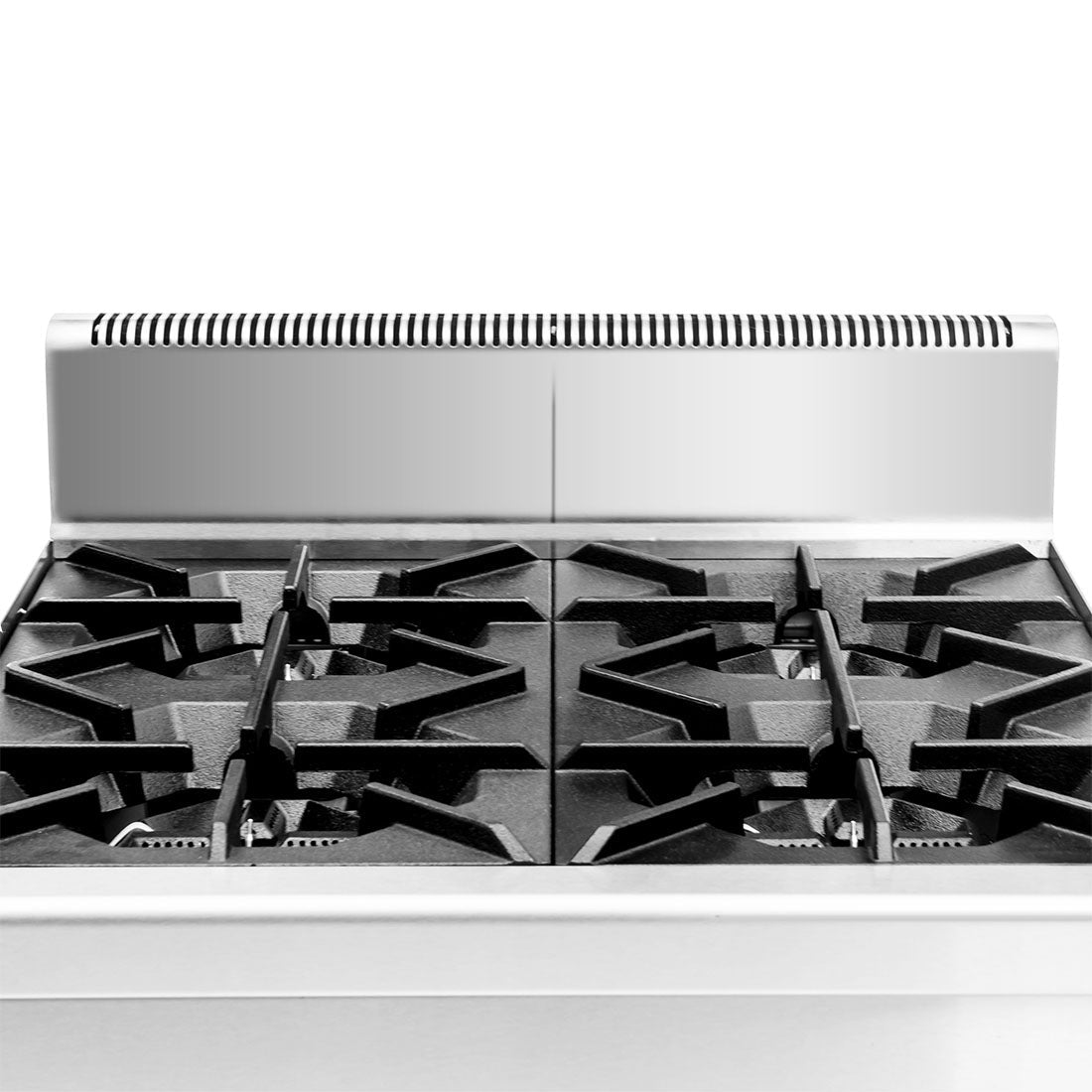 GasMax Benchtop 4 Burner Cooktop W/ Splashback JUS - TR - 4B - Commercial Kitchen Appliances