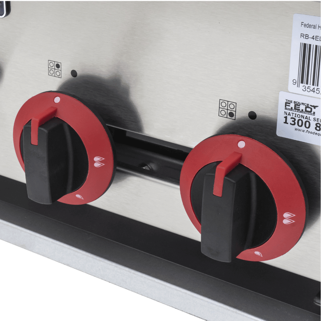 GasMax Gas Cook Top 4 Burner With Flame Failure RB - 4E - Commercial Kitchen Appliances