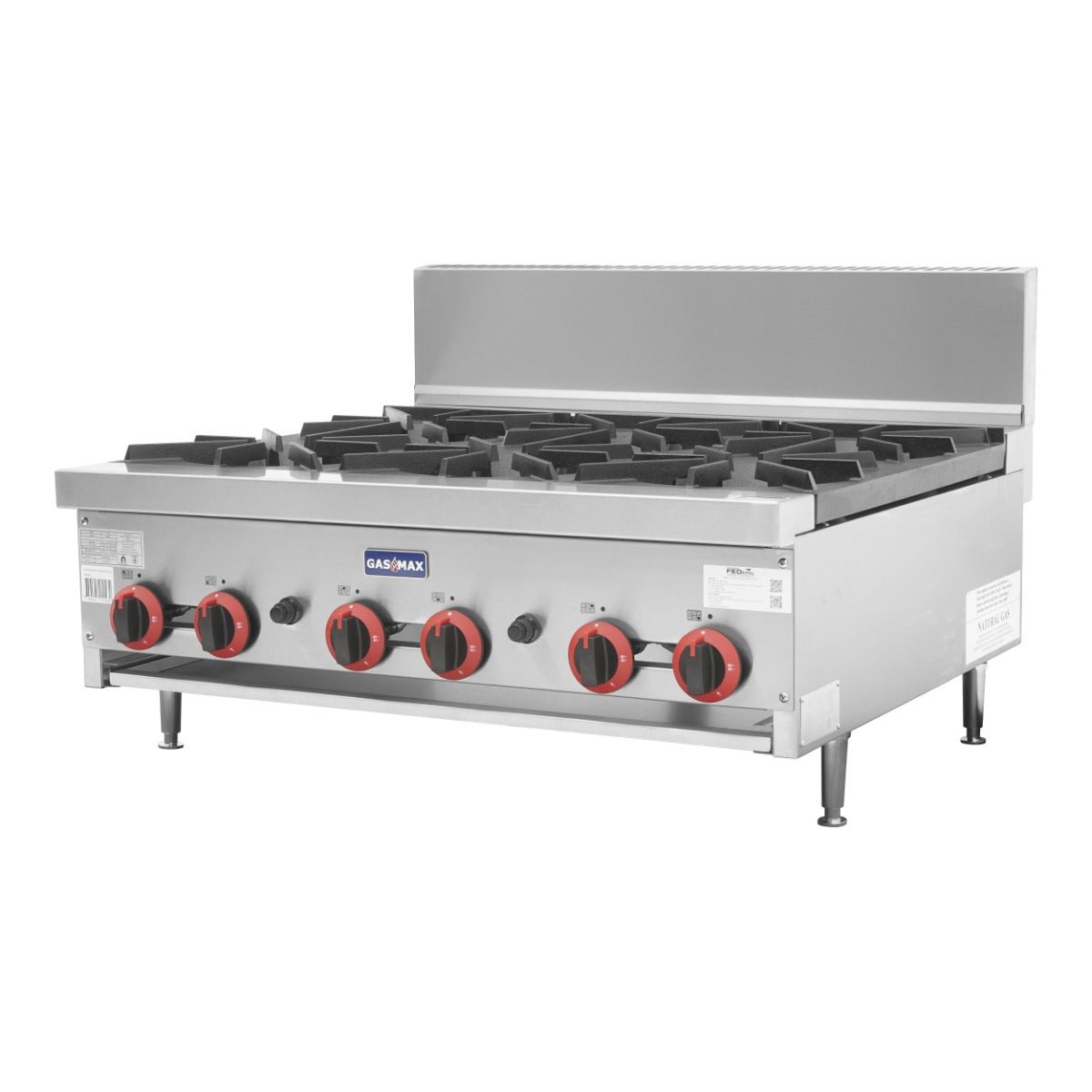 GasMax Gas Cook Top 6 Burner With Flame Failure RB - 6E - Commercial Kitchen Appliances
