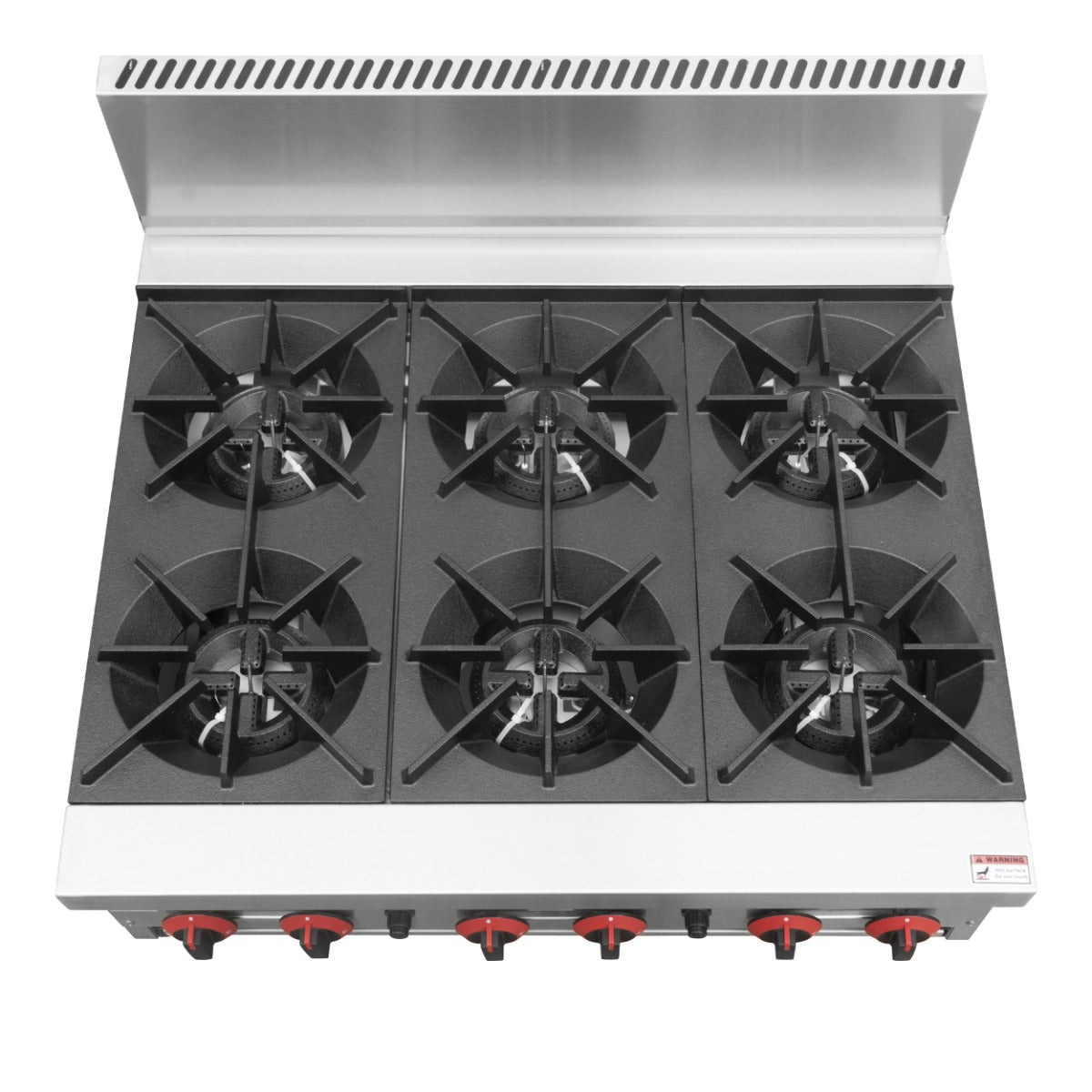 GasMax Gas Cook Top 6 Burner With Flame Failure RB - 6E - Commercial Kitchen Appliances