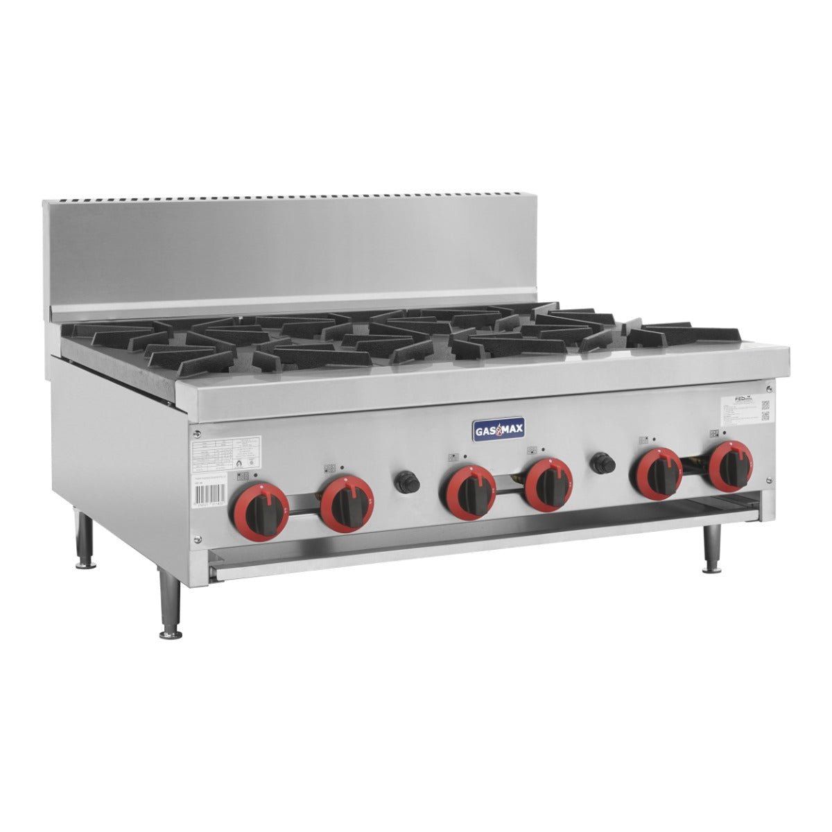 GasMax Gas Cook Top 6 Burner With Flame Failure RB - 6E - Commercial Kitchen Appliances