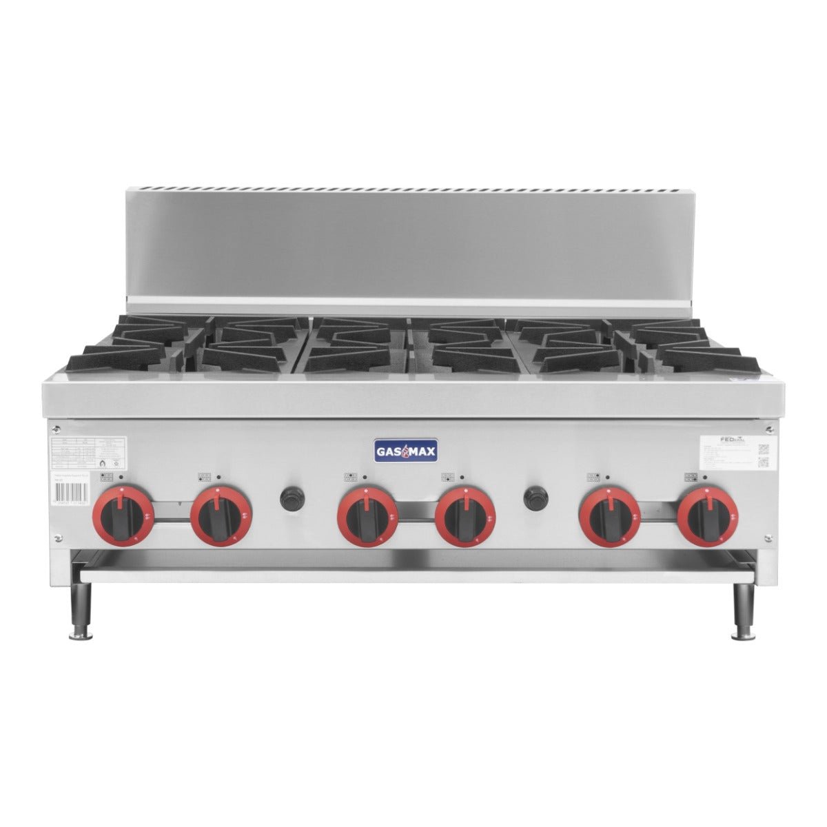 GasMax Gas Cook Top 6 Burner With Flame Failure RB - 6E - Commercial Kitchen Appliances
