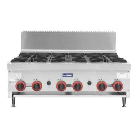 GasMax Gas Cook Top 6 Burner With Flame Failure RB - 6E - Commercial Kitchen Appliances