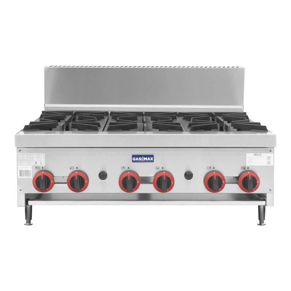 GasMax Gas Cook Top 6 Burner With Flame Failure RB - 6E - Commercial Kitchen Appliances