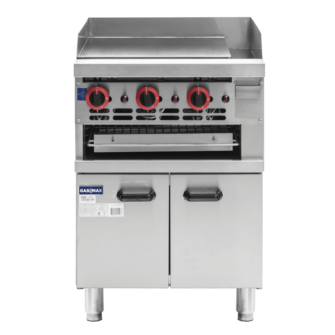GasMax Gas Griddle And Gas Toaster With Cabinet GGS - 24 - Commercial Kitchen Appliances