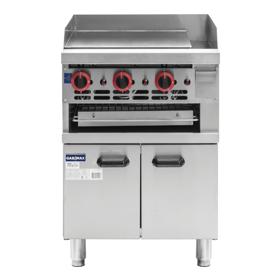 GasMax Gas Griddle And Gas Toaster With Cabinet GGS - 24 - Commercial Kitchen Appliances