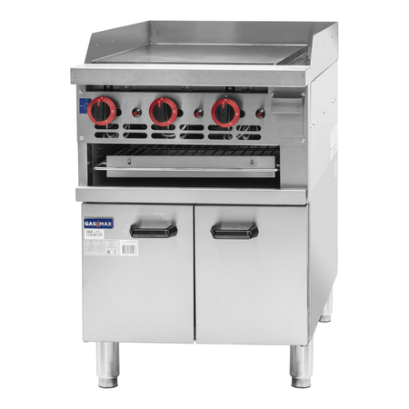 GasMax Gas Griddle And Gas Toaster With Cabinet GGS - 24 - Commercial Kitchen Appliances