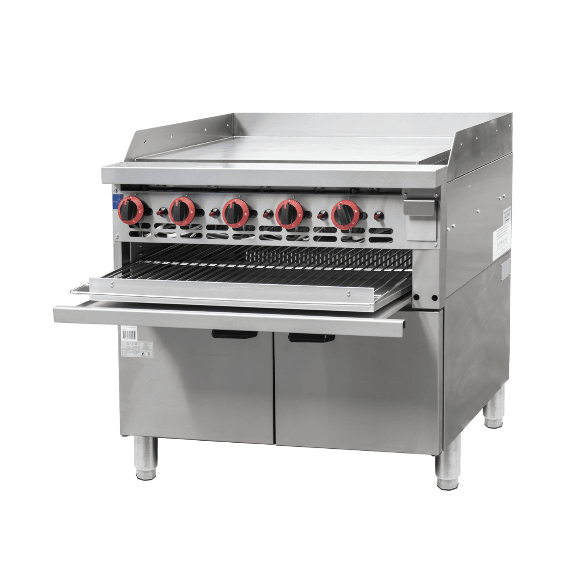 GasMax Gas Griddle And Gas Toaster With Cabinet GGS - 36 - Commercial Kitchen Appliances