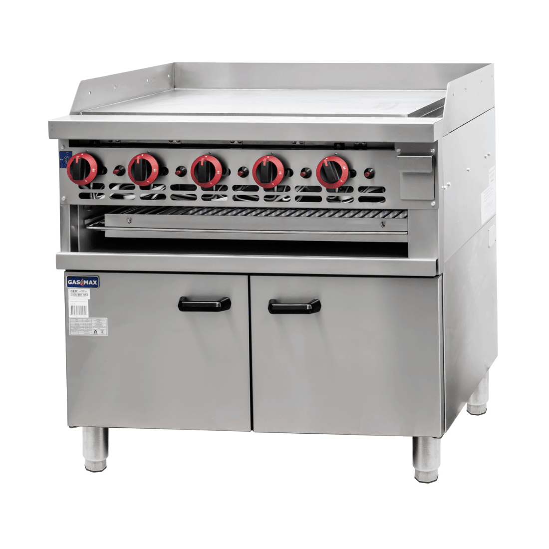 GasMax Gas Griddle And Gas Toaster With Cabinet GGS - 36 - Commercial Kitchen Appliances
