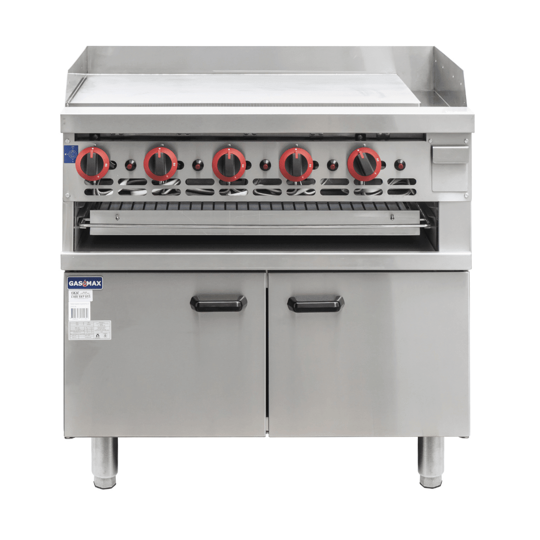 GasMax Gas Griddle And Gas Toaster With Cabinet GGS - 36 - Commercial Kitchen Appliances