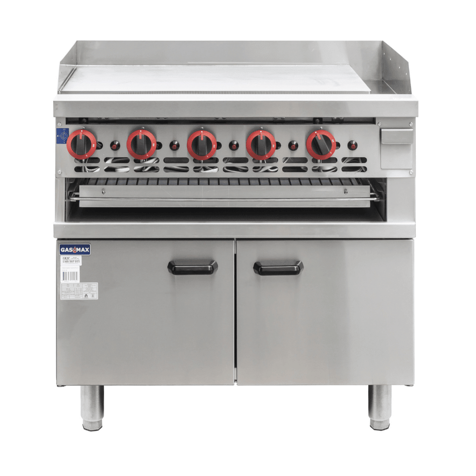 GasMax Gas Griddle And Gas Toaster With Cabinet GGS - 36 - Commercial Kitchen Appliances