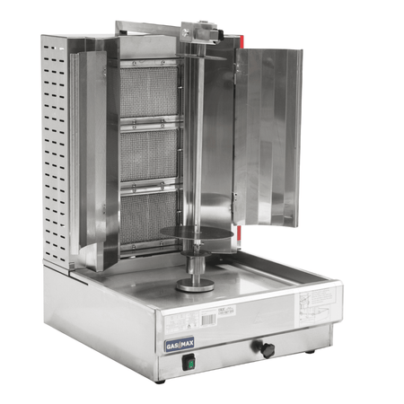 GasMax KB-3 kebab machine — rear 3/4" NPT gas connection detail