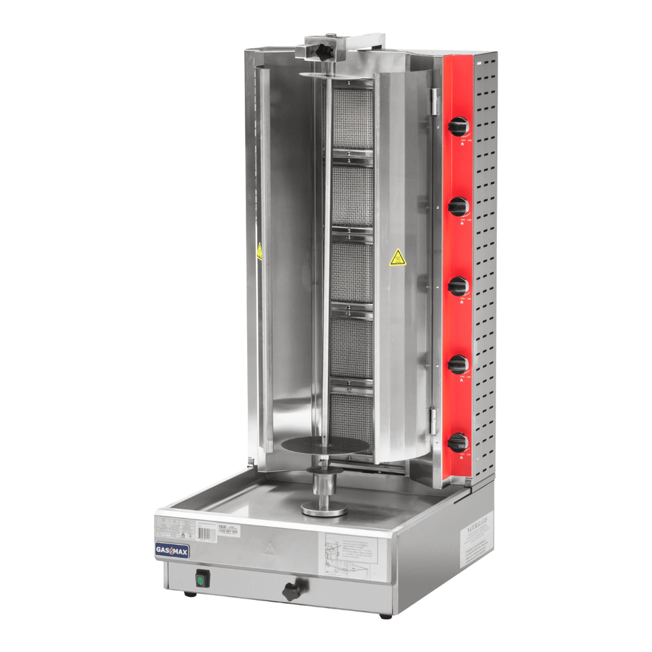 GasMax KB-5 kebab machine — infrared ceramic burner detail