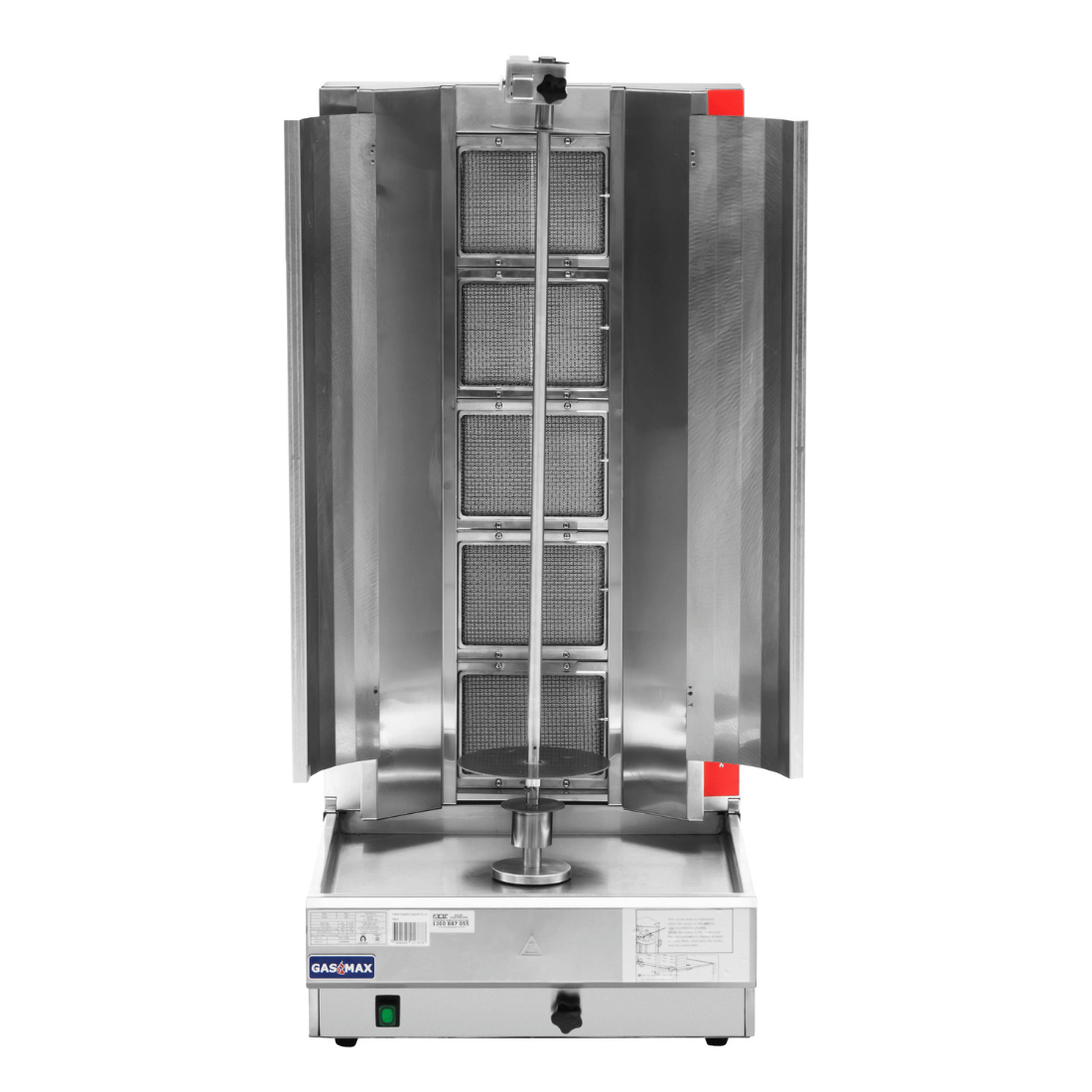 GasMax KB-5 — stainless steel side heat shield detail