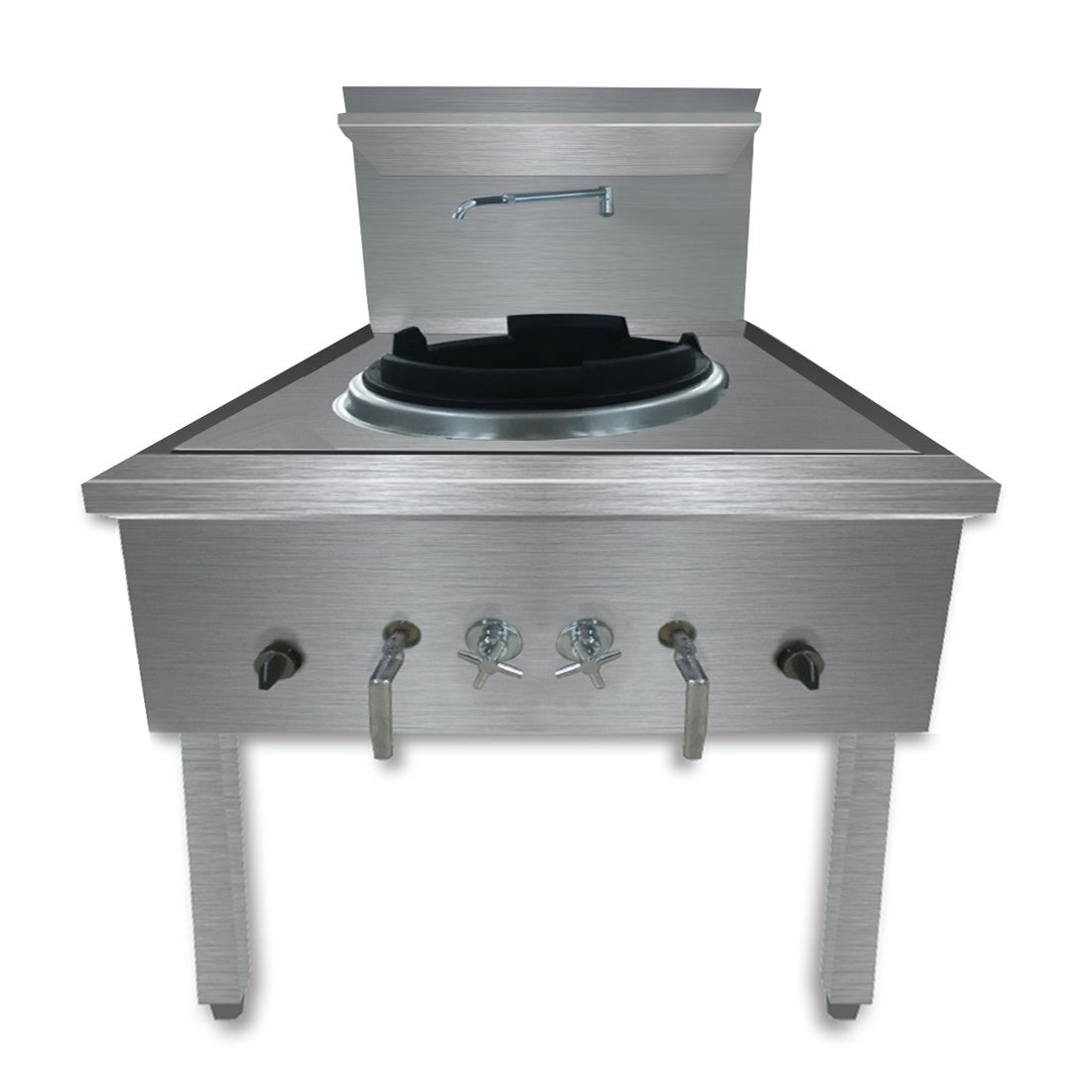 GasMax Stainless Steel Waterless LPG Gas Single Wok WW - 1L WW - 1LC - Commercial Kitchen Appliances