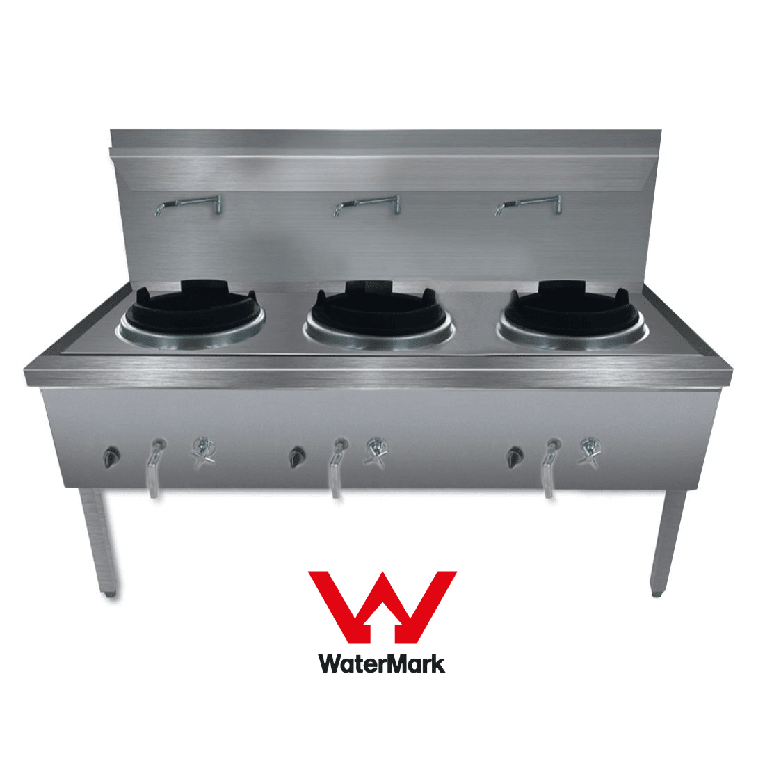 GasMax Stainless Steel Waterless Lpg Gas Triple Wok WW - 3L - Commercial Kitchen Appliances