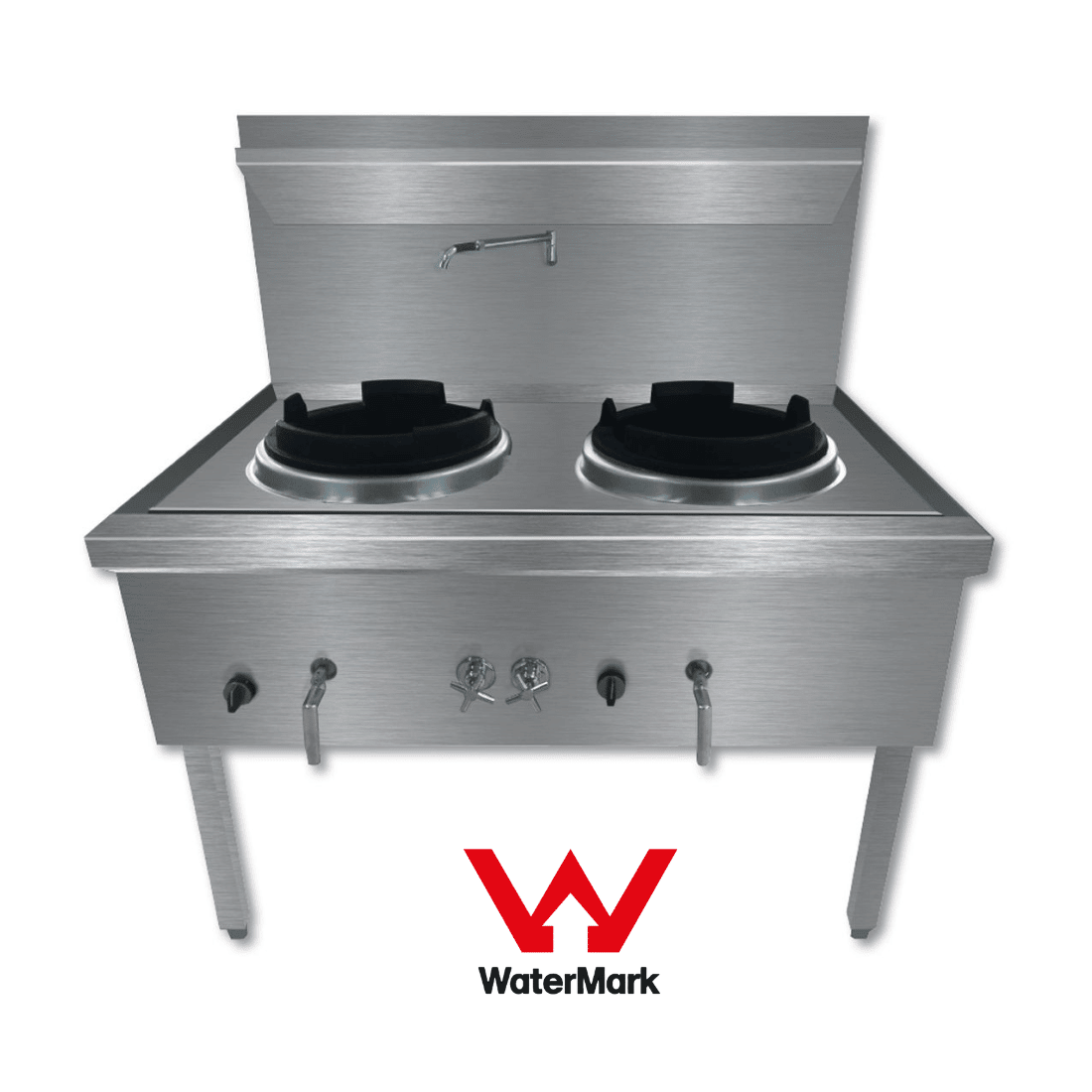 GasMax Stainless Steel Waterless Nature Gas Double Wok WW - 2N - Commercial Kitchen Appliances