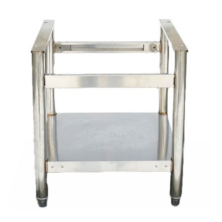 Gasmax QR-36-SEN stand — assembled with QR-36E char grill mounted on top
