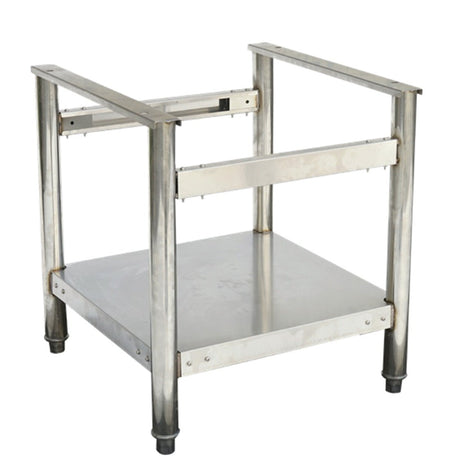 Gasmax QR-36-SEN stand — side view showing 600mm depth and leg height