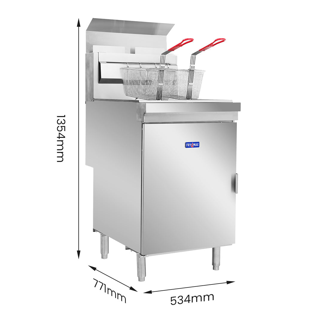 GasMAX Superfast Tube Twin Vat Fryer RC400TE - Commercial Kitchen Appliances