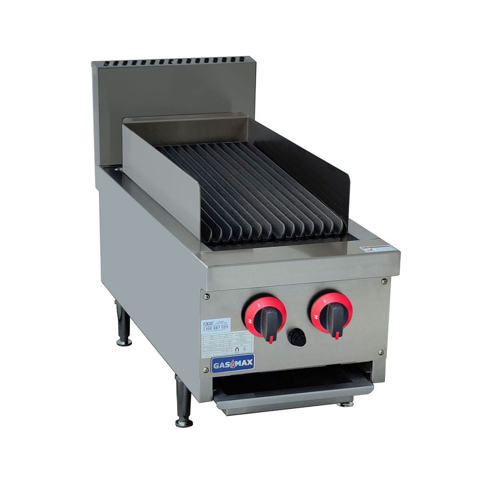 GasMax Two Burner Char Grill Top Lpg QR-14ELPG - commercial kitchen equipment - QR-14ELPG