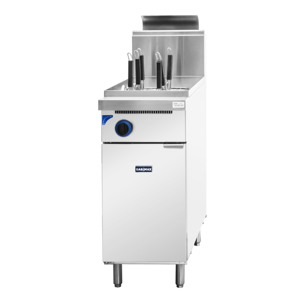 GasMax V Pan 6 Baskets Pasta And Noodle Cooker PC150 - 6 - Commercial Kitchen Appliances