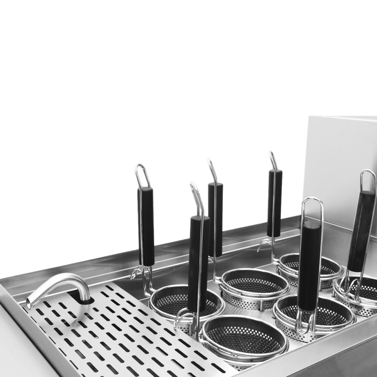 GasMax V Pan 6 Baskets Pasta And Noodle Cooker PC150 - 6 - Commercial Kitchen Appliances