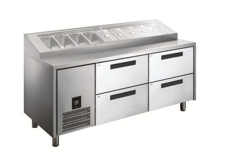 Glacian HPB1815DD Deep Drawer Pizza Prep Fridge 416L - Commercial Kitchen Appliances