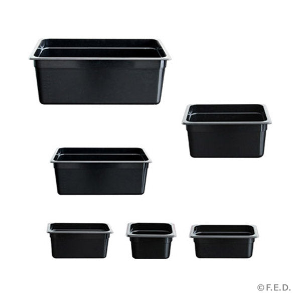 F.E.D Black Poly 1/6 X 100 Mm Gastronorm Pan JW-P164B