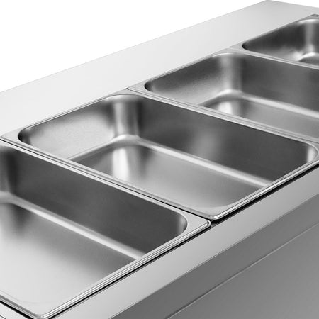 Heated Food Display without Glass Top Hold 4x1/1 GN Pans 1460x790x845mm - Commercial Kitchen Appliances