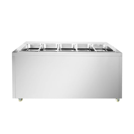 Heated Food Display without Glass Top Hold 5x1/1 GN Pans 1800x790x845mm - Commercial Kitchen Appliances