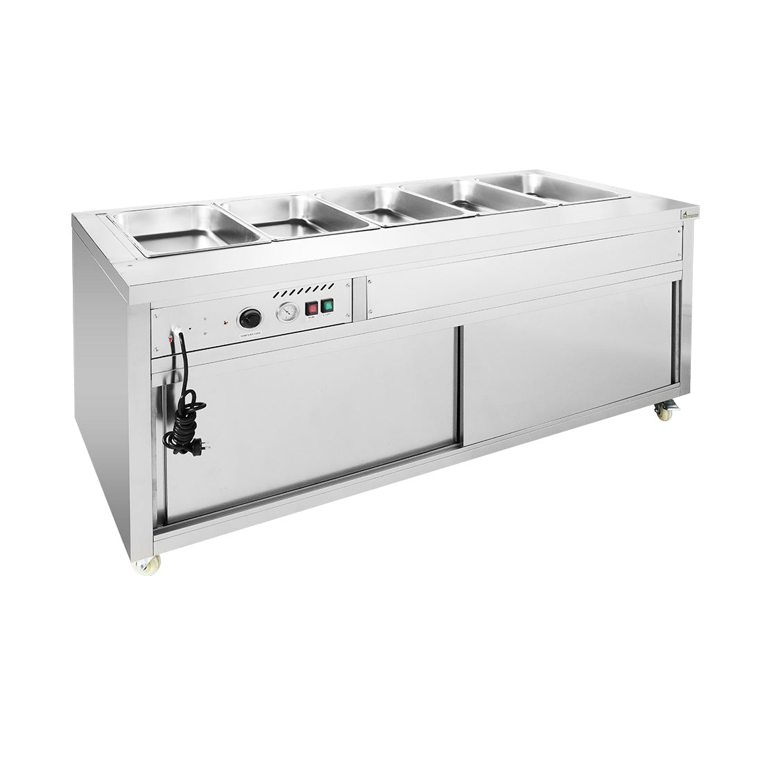 Heated Food Display without Glass Top Hold 5x1/1 GN Pans 1800x790x845mm - Commercial Kitchen Appliances